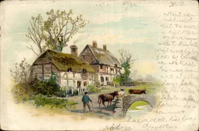 Paisagem rural com casa de madeira — Editor não identificado, n° 731