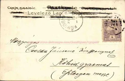 Aves sobre uma linha elétrica — cartão postal ilustrado — editor desconhecido, n° 1101 — Verso