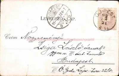 Zimowy krajobraz — czerwona dom i rybak — wydawca nieznany, numer serii nie widoczny — Rewers