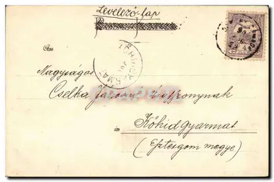 Kwiaty centaurii — ręcznie napisana kartka pocztowa — wydawca nieznany — Rewers
