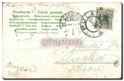 Marynarz i kobieta w tradycyjnym stroju — przez Postkarte Weltpostverein — S. 2302 — Rewers