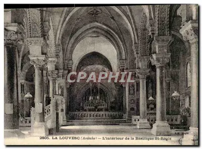 La Louvesc (Ardèche) — Interior da Basílica de São Régis — Éditions d'Art Margerit-Brémond, Le Puy