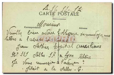 LYON — Najświętsza Maryja Panny Fourvière — Absydę — E. R. n°264 — Rewers