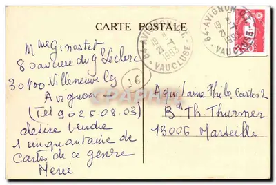 Villeneuve-lès-Avignon (Gard) — Die neue Kirche von Candau-Bellevue geweiht der hl. Thérèse des Kindes Jesu — Verlag nicht sichtbar — Rückseite