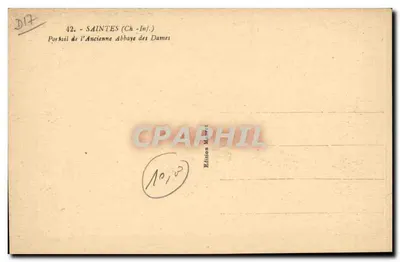 Saintes (Charente-Inférieure) — Portal Starej Abpady Damskich — Wydawnictwo Mallet — Rewers