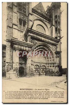 Montereau — A fachada da Igreja — Coleção J. D., Sens