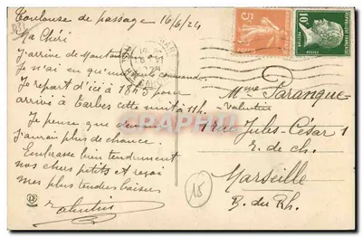 Toulouse — Abside da Basílica de São Sernin — editor Toulouse Fr. n°16 — Verso
