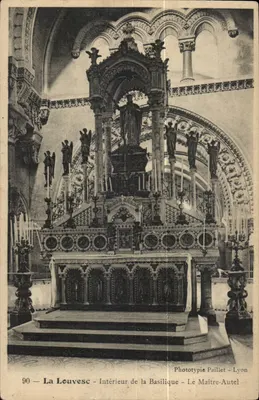 La Louvesc — Interior da Basílica — Fototipia Paillet - Lyon, n°90