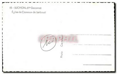 Kościół w Cazeaux-de-Larboust — Pireneje — Foto Cartaleup — Rewers