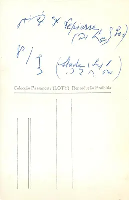 Lisbona — Wieża Belém, widok z zachodu — wyd. L. S. B. (nr 318) — Rewers