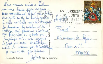 Lisboa — Estrada Marginal — Reprodução Proailde — Verso