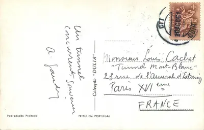 Túnel Rodoviário — Porto — editor DULIA, n° 45 — Verso