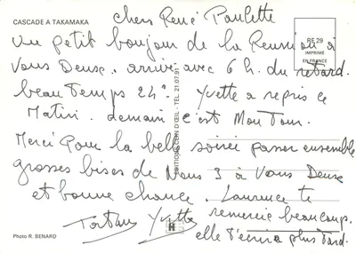 Wodospad w Takamaka — Wyspa Réunion — Wydawnictwo CEN D'CEIL — Rewers