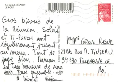 Wyspa La Réunion — Le Port — Wydawnictwo CLIN D'OEIL — Rewers