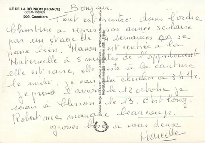 Kokoszki — Wyspa La Réunion (Francja) — Wydawnictwo Gelabert — Rewers
