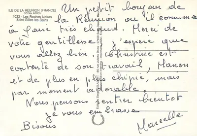 Saint-Gilles-les-Bains — Ilha de La Réunion (França) — Edições Sergé GELABERT — Verso