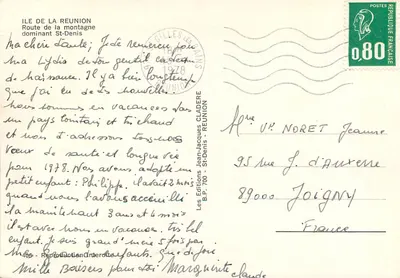 Widok z Route de la Montagne w Saint-Denis — Wyspa La Réunion — Wydawnictwo Jean-Jacques Cladère — Rewers