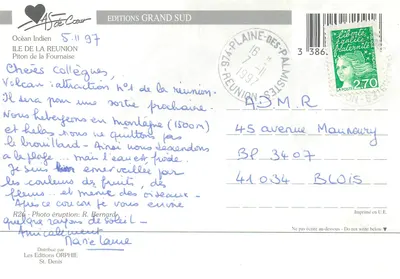 La Réunion - Wulkan Piton de la Fournaise — Wydawnictwo Grand Sud, seria R26 — Rewers