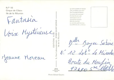 Cirque de Cilaos — Réunion — Wydawnictwo Labourdonnais — Rewers