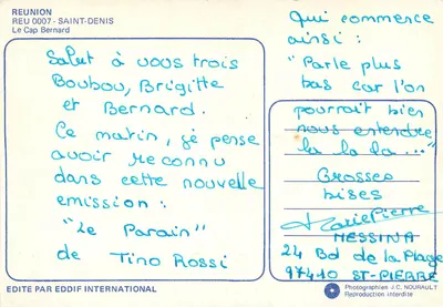 Kap Bernard — Réunion — wydane przez Eddif International — Rewers