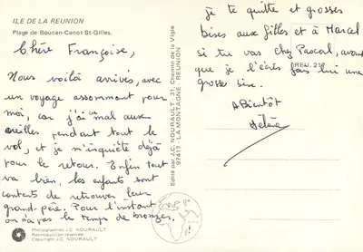 Plaża Boucan-Cannot — St-Gilles — wydane przez J.C. NOURAUT — nr 97417 — Rewers