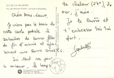Widok z Boucan Canot — Cap Lahoussay — Wyspa La Réunion — Wydawnictwo J.C. NOURAULT - 273 — Rewers
