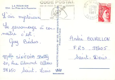 Piton de la Fournaise — Aktywny wulkan — wydawca IRIS — Rewers