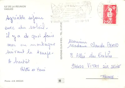 Onde — Isola di La Réunion — Edizioni St Gilles — Verso