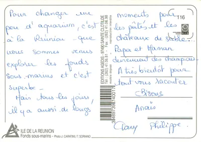 Fondi marini — Isole di La Réunion — Edizioni Agedis — Verso