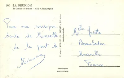 Cap Champagné — St-Gilles-les-Bains — Fot. J. COLBE — Rewers