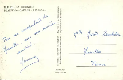 Maison de l'Enfance — Saint-Denis-de-la-Réunion — Éditions Photo-Variétés — Verso