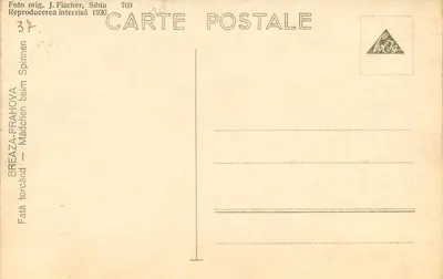 Festa della giovane ragazza — Breaza — Foto originale J. Fischer, Sibiu 760 — Verso
