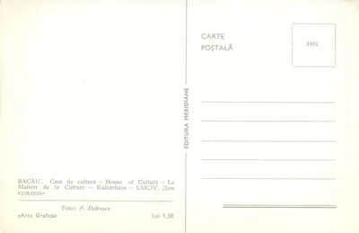 Bacău — Dom Kultury — Wydawca Meridian — Rewers