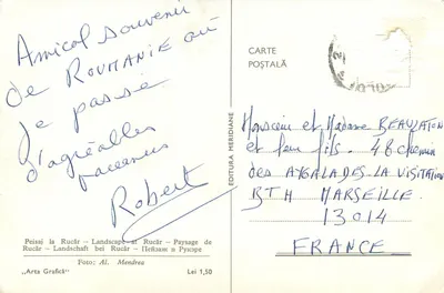 Landscape of Rucăr — Publisher: Editura Meridiane — Back