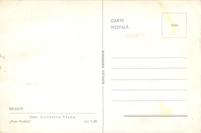 Brașov — Palácio da Cultura — Editor Meridian — Verso