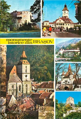 Monumentos históricos de BRAȘOV — Editor I. P. BIBIU, número de série não visível