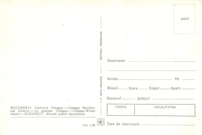 Bukareszt — dzielnica Cringași — rezydencjalny dzielnica — wydawca I.P. Arta Grafică — Rewers