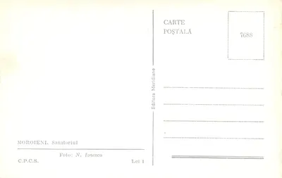 Moroeni — Sanatório — Editor Meridianes, n° 7688 — Verso
