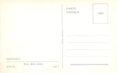 Widok na meczet i nabrzeże miasta — Konstantynopol — Wydawca Meridian, nr 9232 — Rewers