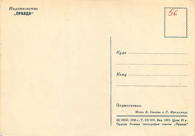 Prywatny krajobraz — pola i lasy — Wydawca « Pravda » — Rewers