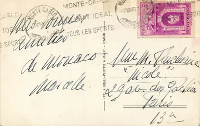 Monaco — Il Palazzo del Principe — LL. n° 345 — Verso