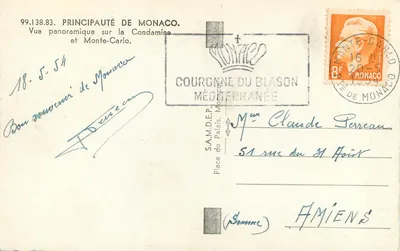 Panoramiczny widok na Condamine i Monte-Carlo — IA CIGOGNE, nr 99.138.83 — Rewers