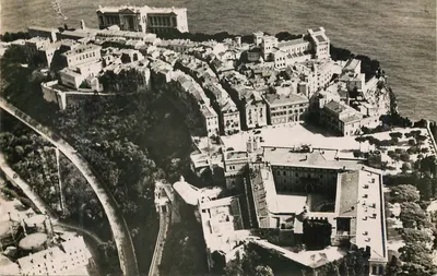 Vista aérea do Velho Rochedo — Mônaco — Museu Oceanoográfico, editor G. Detaille, n°25