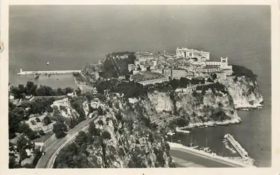 O Rocher de Mônaco — vista aérea — Éditions Rella, Nice, n°2864
