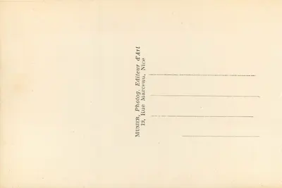 Kasyno — Front południowy — Munier, Fot. Wydawca Sztuki, Nicea — Rewers