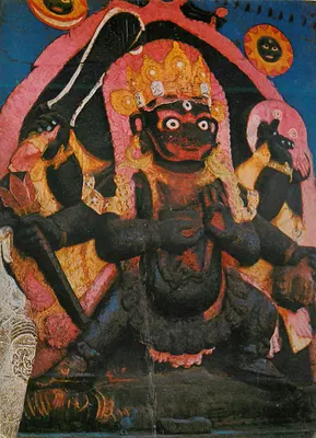Kal Bhairab, Nepal — deidade hindu preta — editor Cottage Industries & Handicrafts Exportation (P.) Ltd. Kathmandu-Nepal, n°48