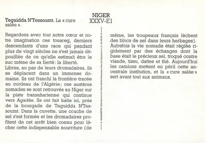 Teguidda N'Tessoumt — Niger — Foto Michel Renaudau/Hot — N° XXXV-E1 — Rewers