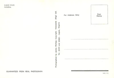 Músicos tradicionais — Estado de Kano — editor Phillips Phillips Ltd. — Verso
