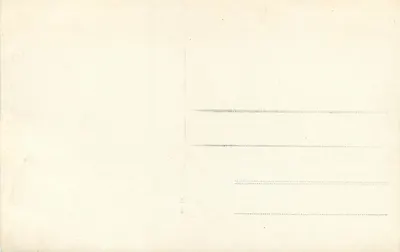 Wnętrze drewnianej domu — schody, zegar i dekoracyjny stół — wydawca Voirring, A.T. — Rewers