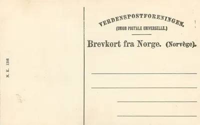 Holmenkollen Turisthotel — Norwegia — wydawca N.K. 1306 — Rewers